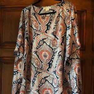 MICHAEL KORS PAISLEY KIMONO TOP XL - 2X